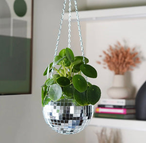 🪩 Disco Ball Hanging Planter – Let Your Plants Party!