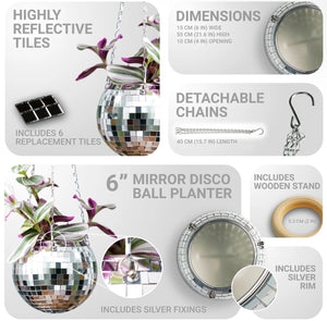 🪩 Disco Ball Hanging Planter – Let Your Plants Party!
