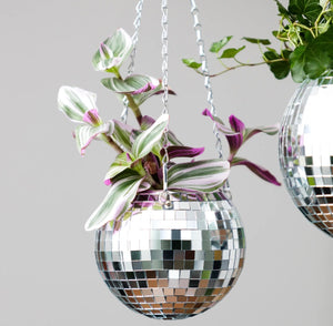 🪩 Disco Ball Hanging Planter – Let Your Plants Party!